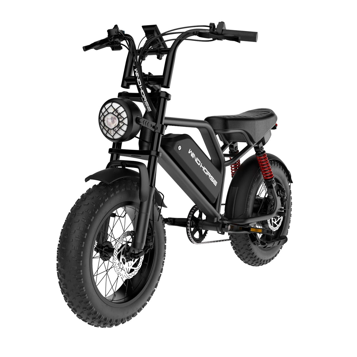 Windhorse V8 Mini Fat-Tire Electric Bike — 750W, 48V 15.6Ah, 35–65 Miles
