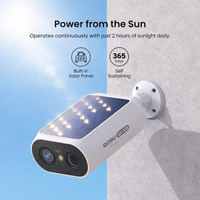 Solar Panel Built-In Smart Security Camera Kit-3Mp and Cross Camera Track with 32GB Storage Home Base, No Monthly Fee