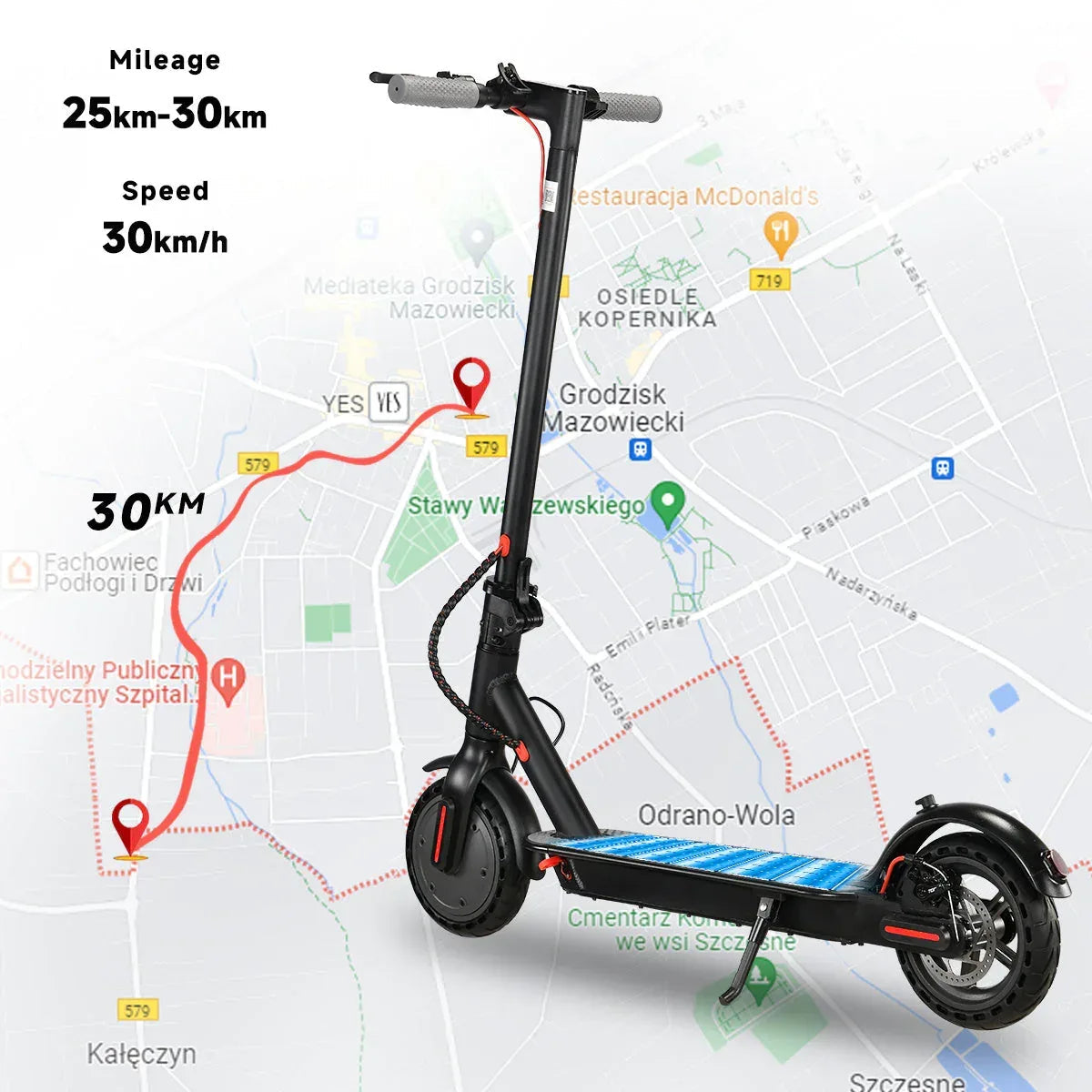 VoltStrider Esprit Urban Eight Electric Scooter — 8.5 in., 350W, App Control