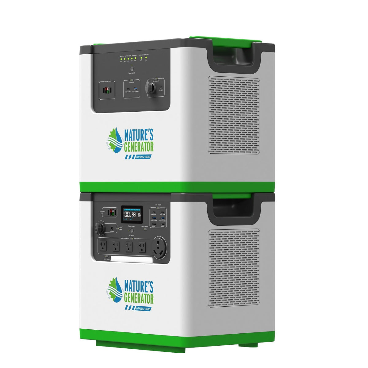 Nature's Generator L3600 Expandable Power Station — 3600W, 3072Wh LiFePO4