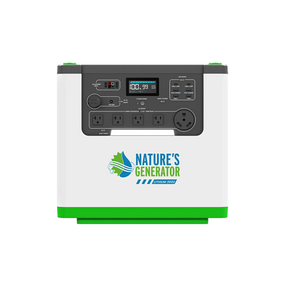 Nature's Generator L3600 Expandable Power Station — 3600W, 3072Wh LiFePO4