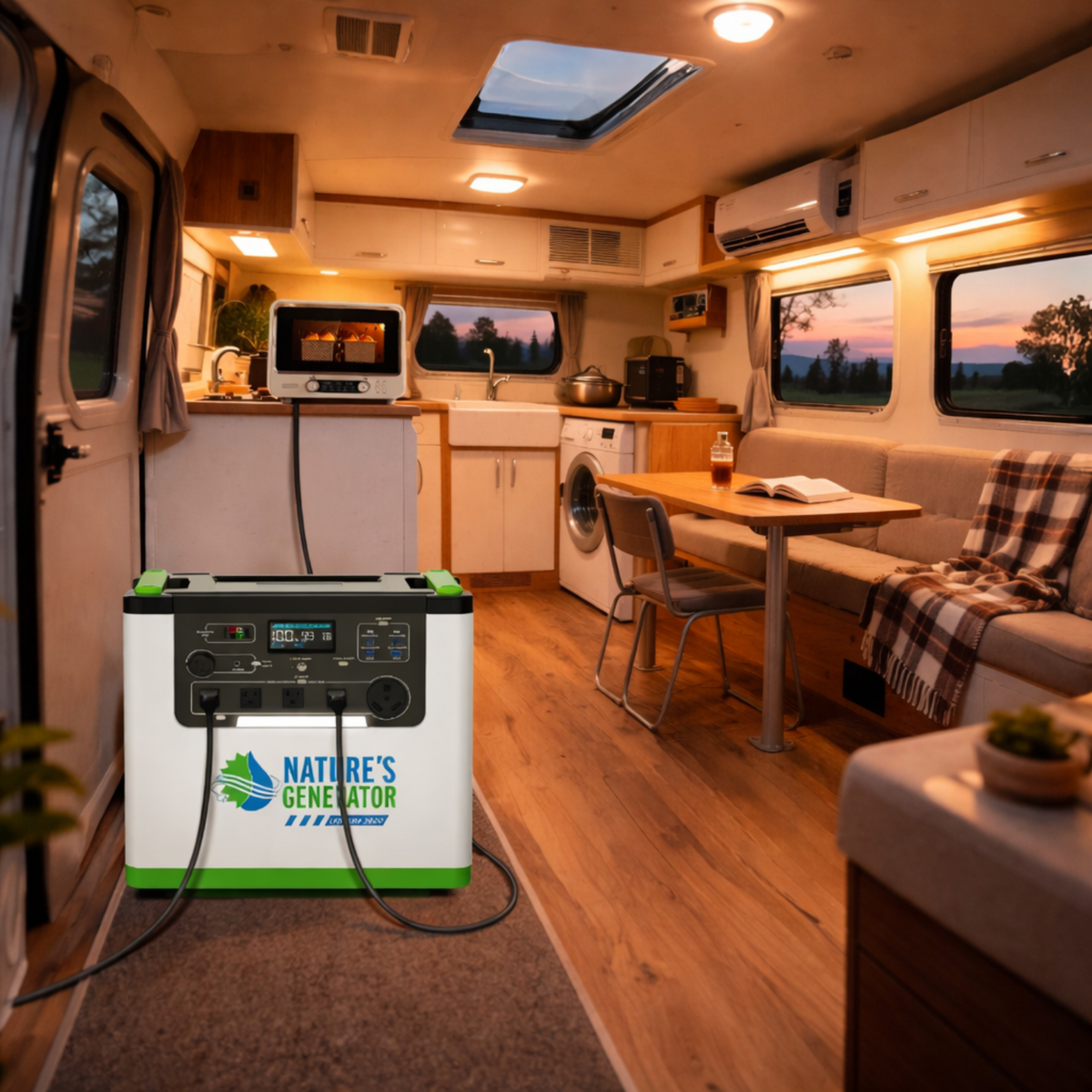 Nature's Generator L3600 Expandable Power Station — 3600W, 3072Wh LiFePO4
