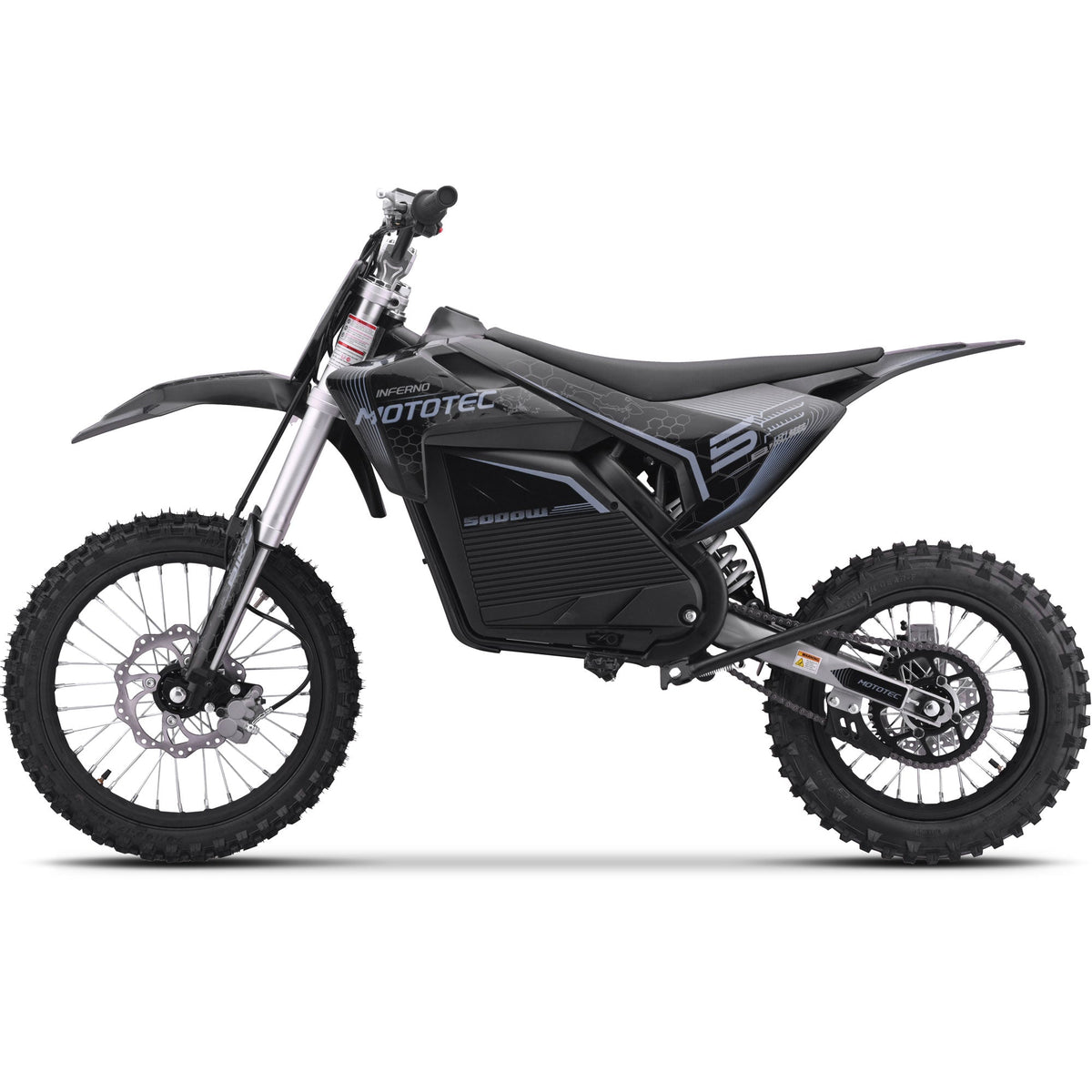 72V 5kW Electric Dirt Bike — Full-Size, 250cc-Equivalent Power