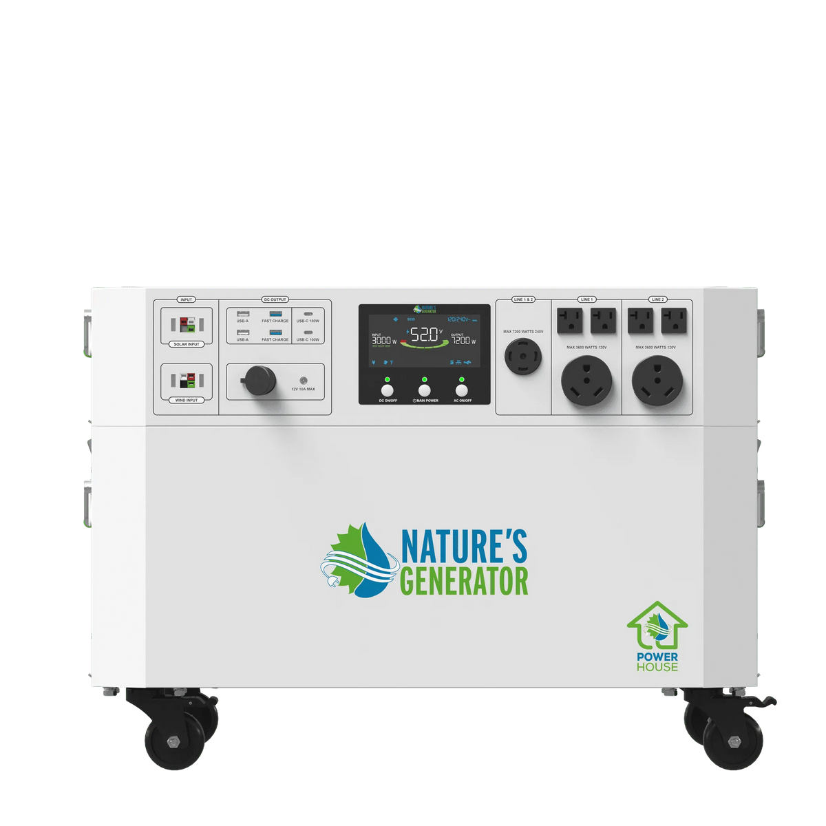 Nature's Generator Powerhouse Gen 2 Whole-Home Generator — 7200W, 4800Wh