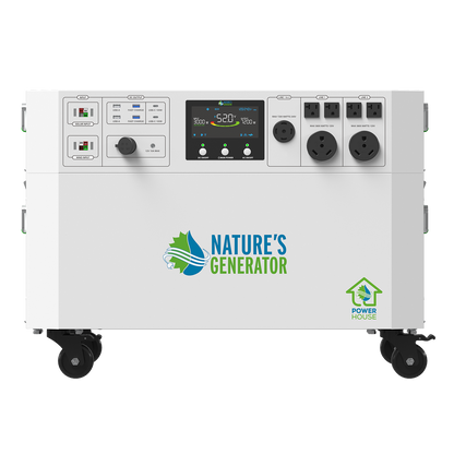 Nature's Generator Powerhouse Gen 2 Solar Kit — 7200W, 4800Wh, Transfer Switch