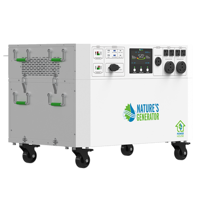 Nature's Generator Powerhouse Gen 2 Solar Kit — 7200W, 4800Wh, Transfer Switch