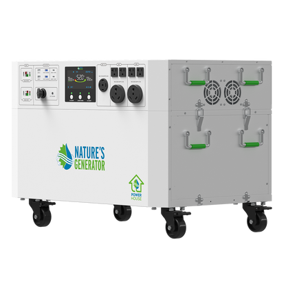 Nature's Generator Powerhouse Gen 2 Solar Kit — 7200W, 4800Wh, Transfer Switch
