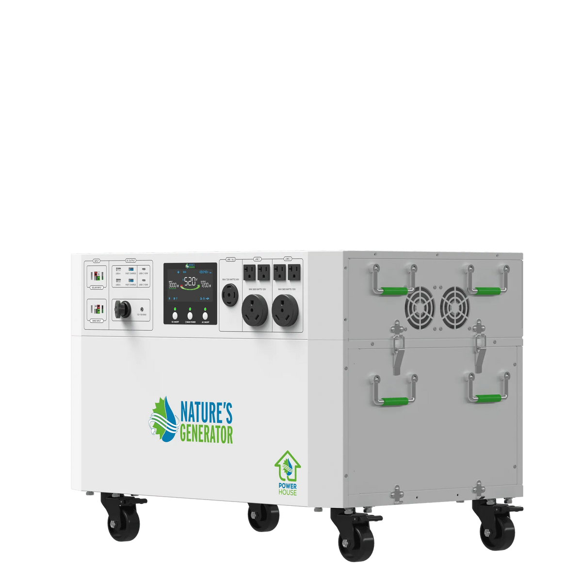 Nature's Generator Powerhouse Gen 2 Whole-Home Generator — 7200W, 4800Wh