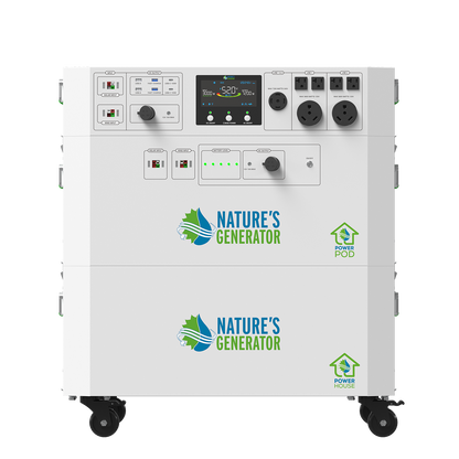 Nature's Generator Powerhouse Gen 2 Solar Kit — 7200W, 4800Wh, Transfer Switch