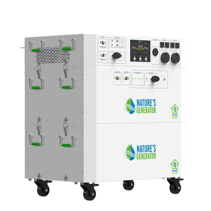 Nature's Generator Powerhouse Gen 2 Solar Kit — 7200W, 4800Wh, Transfer Switch
