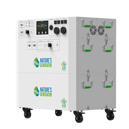 Nature's Generator Powerhouse Gen 2 Solar Kit — 7200W, 4800Wh, Transfer Switch