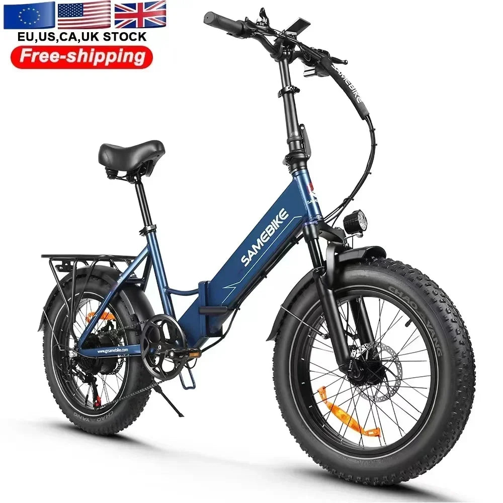 Folding Fat-Tire E-Bike 750W — 48V 13Ah, 20×4.0 Tires, City and Trail