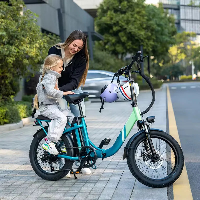 Parent-Child Folding E-Bike 1000W — 48V 13Ah Detachable Battery, 20 in.