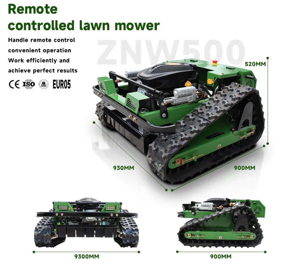 ZONAWELL ZNW-500 Remote-Controlled Slope Mower — 20 in. Cut, 45° Climbing
