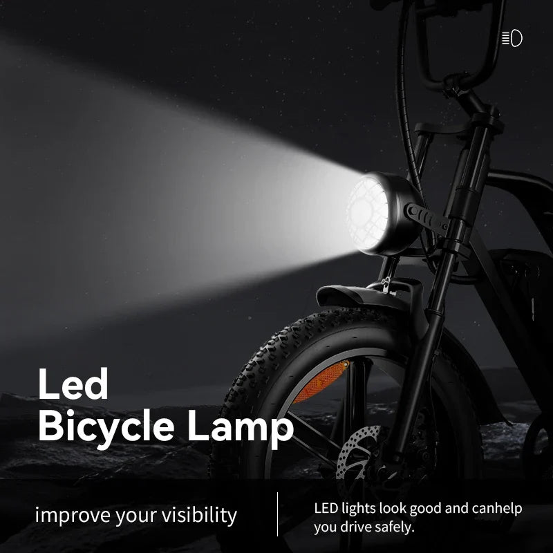 G60 1000W Fat-Tire E-Bike — 48V 15Ah, Dual Suspension, 31 MPH