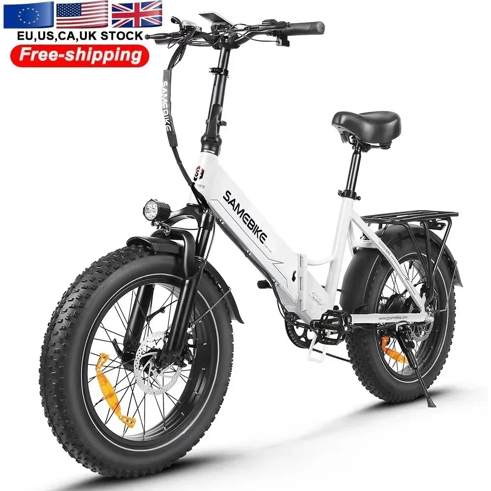 Folding Fat-Tire E-Bike 750W — 48V 13Ah, 20×4.0 Tires, City and Trail