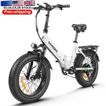 Folding Fat-Tire E-Bike 750W — 48V 13Ah, 20×4.0 Tires, City and Trail