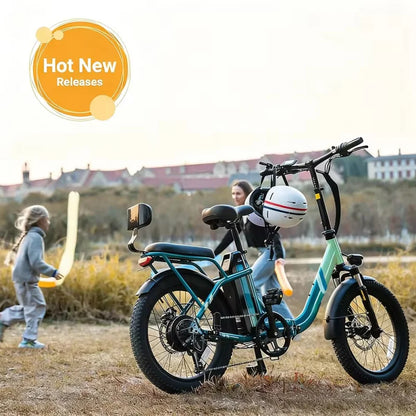 Parent-Child Folding E-Bike 1000W — 48V 13Ah Detachable Battery, 20 in.