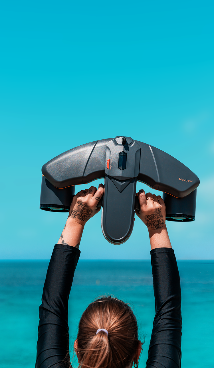 Sublue Navbow+ Underwater Scooter — OLED Display, Action-Cam Mount