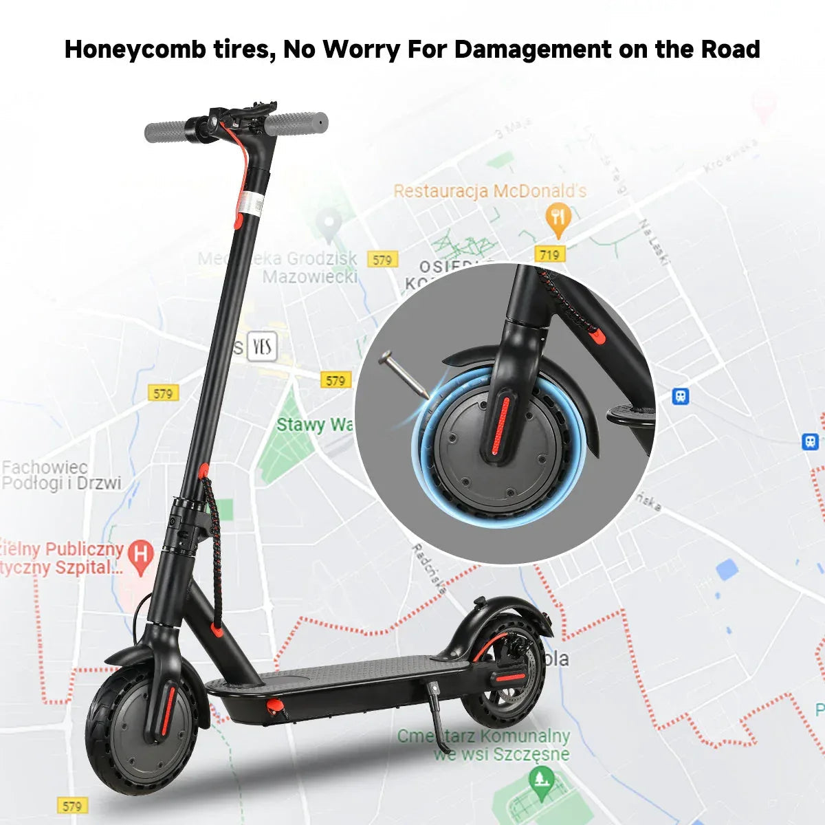 VoltStrider Esprit Urban Eight Electric Scooter — 8.5 in., 350W, App Control
