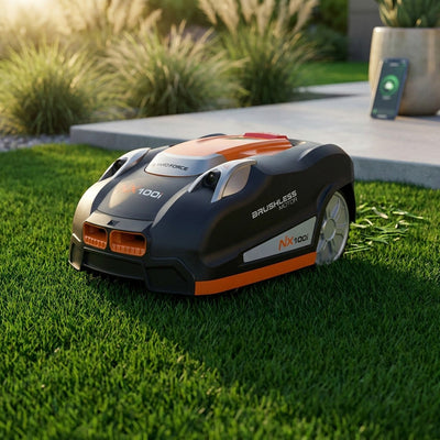 28-Volt 7 In. Robot Lawn Mower, Brushless Wheel Motors, Cloudhawk App and Wifi Control, 1/3 Acre