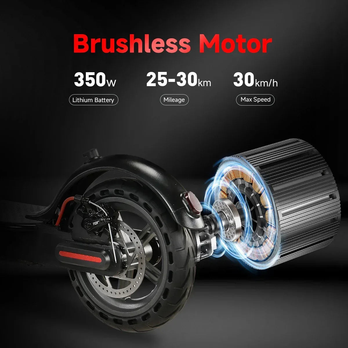 VoltStrider Esprit Urban Eight Electric Scooter — 8.5 in., 350W, App Control