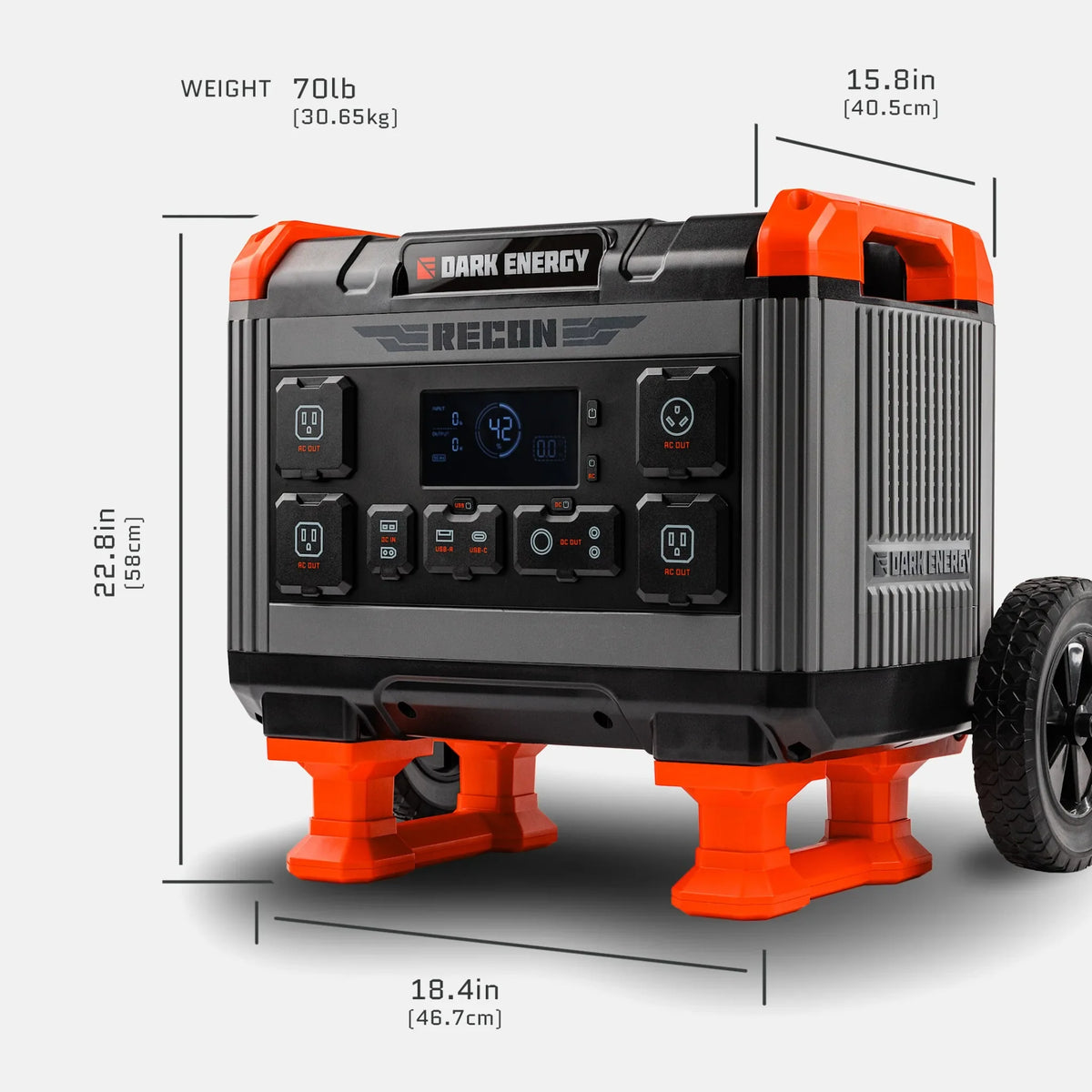 Dark Energy Recon 2000 Portable Power Station — 2016Wh, 2400W Pure Sine