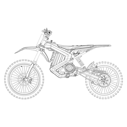 Rawrr Mantis X Electric Dirt Bike — 72V, 50 MPH, 139 lb eMoto