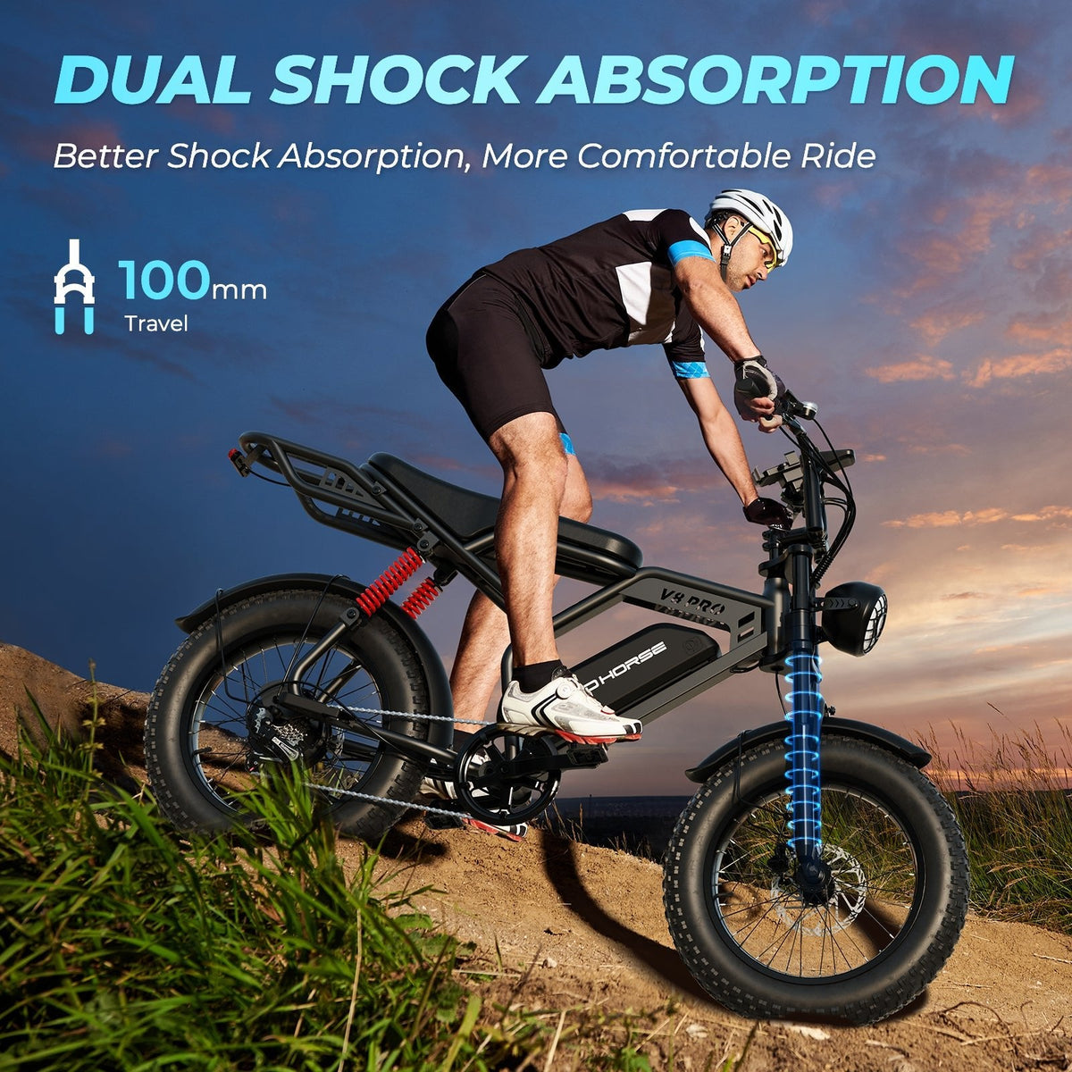 Windhorse V8 Pro Electric Bike — 750W Hub Motor, 330 lb Capacity