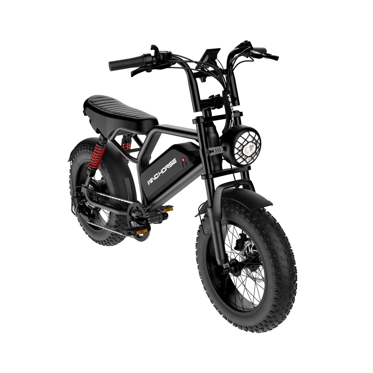 Windhorse V8 Mini Fat-Tire Electric Bike — 750W, 48V 15.6Ah, 35–65 Miles