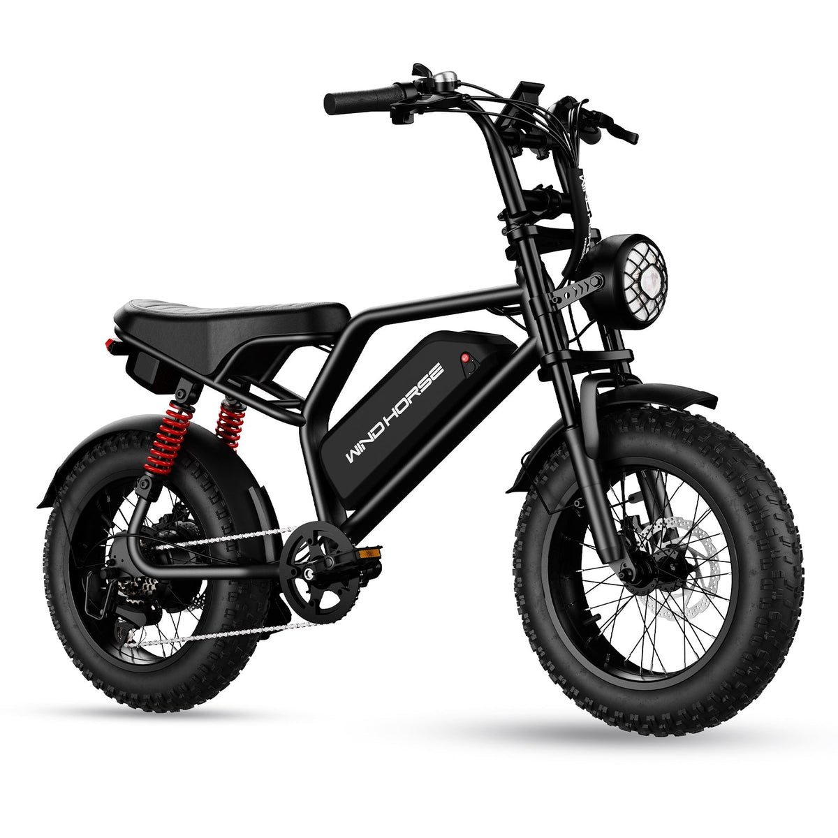 Windhorse V8 Mini Fat-Tire Electric Bike — 750W, 48V 15.6Ah, 35–65 Miles