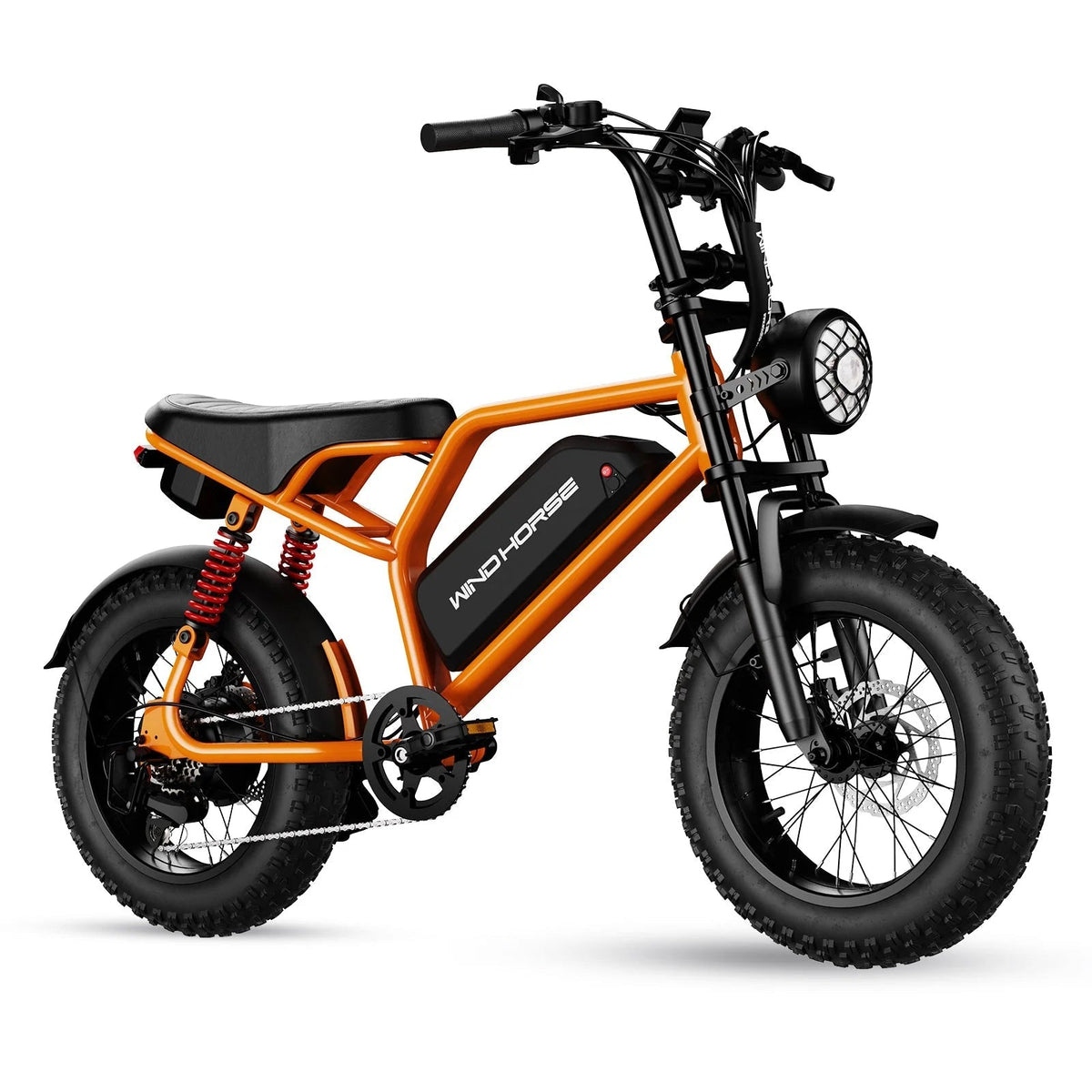 Windhorse V8 Mini Fat-Tire Electric Bike — 750W, 48V 15.6Ah, 35–65 Miles