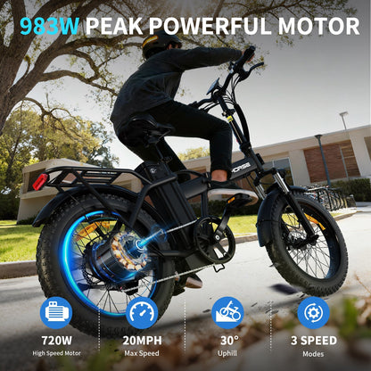 Windhorse W4A Electric Bike — 720W, 48V 748.8Wh, Up to 70 Miles