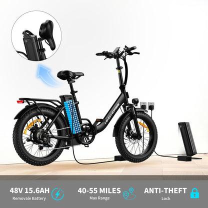 Windhorse W4B Electric Bike — 720W, 48V 748.8Wh, 7-Speed